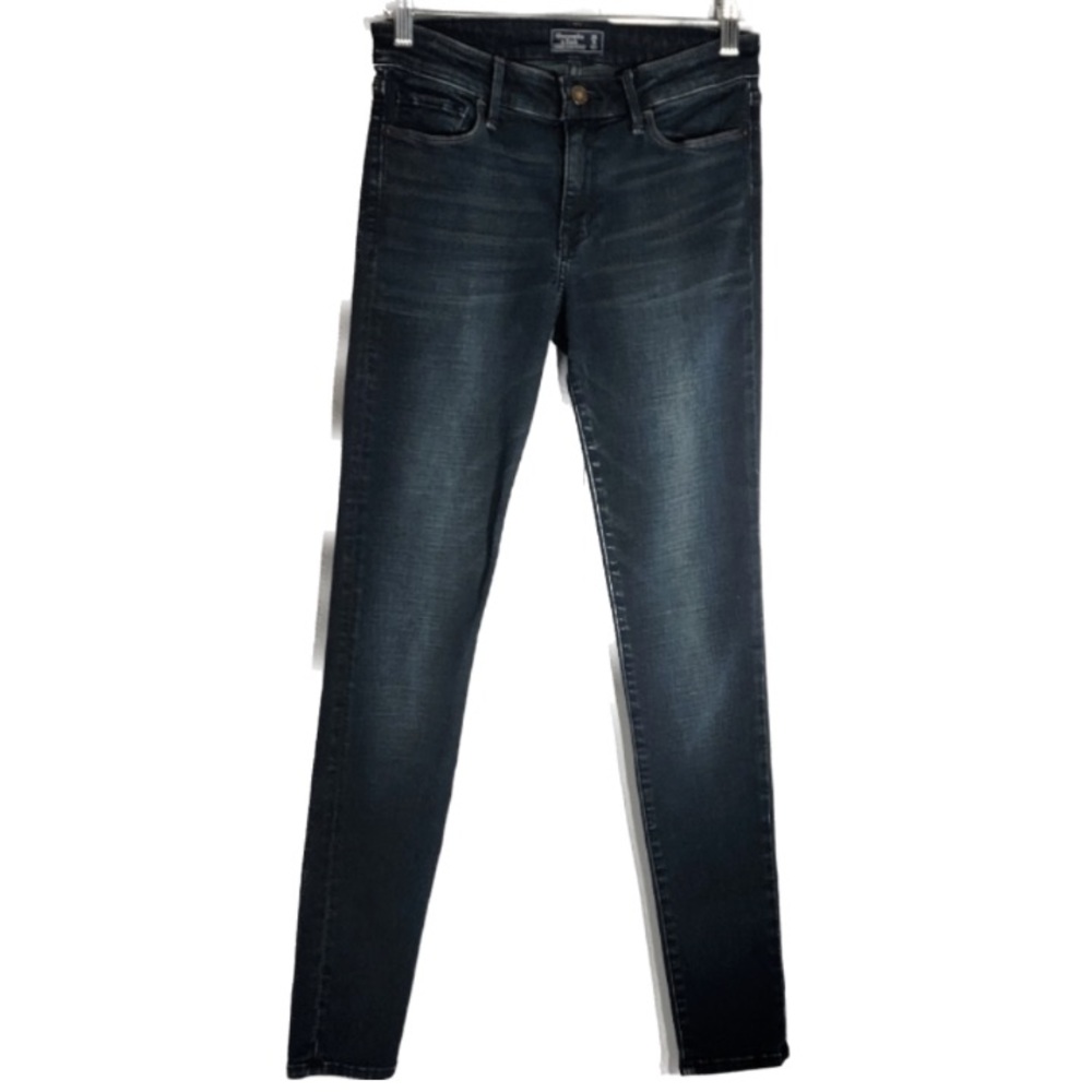 Abercrombie & Fitch Harper Super Skinny Midrise Stretch Dark Blue Jeans